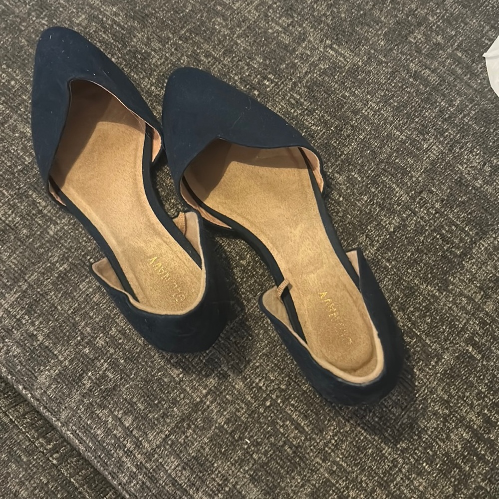 Navy blue flats